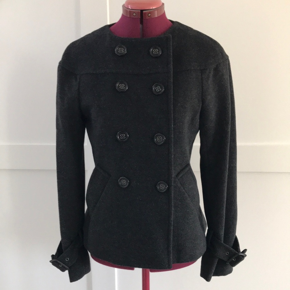 NWT BCBG MaxAzria Wool Blend Pea Coat Jacket size S